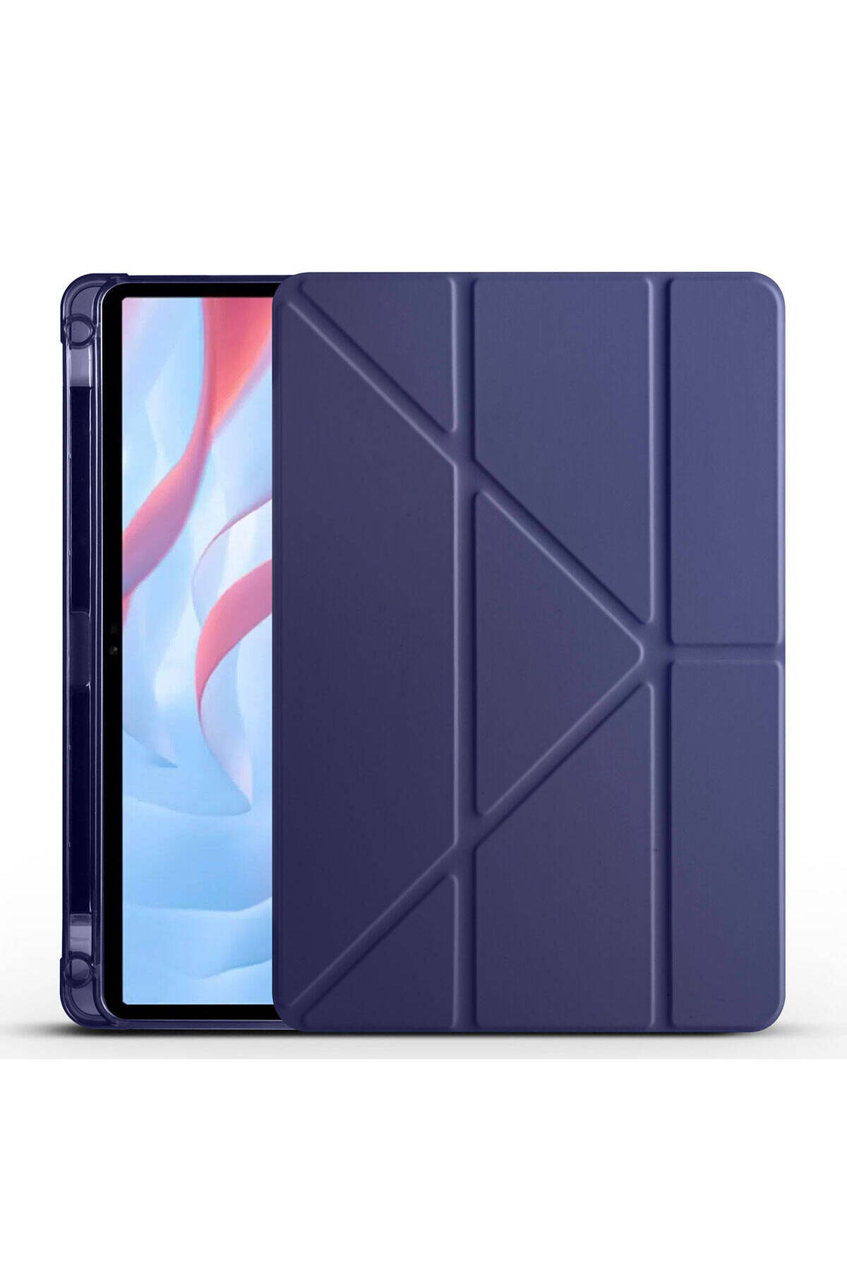 Huawei Honor Pad X8 Pro 11.5' Kılıf GNST Tri Folding Kalem Bölmeli Standlı Kılıf - Lacivert