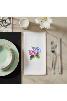 VENORA Ortanca Çiçeği Baskılı Sunum Peçetesi - 12’li – Zarif Sunumlar ve Özel...