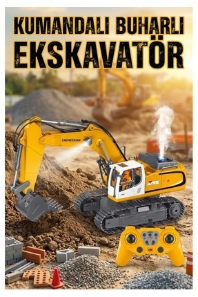 scntoys 1:18 Uzaktan Kumandalı Full Fonksiyon Şarjlı Işıklı Kepçe Buharlı 11 ...