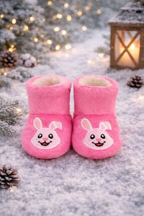 Peppino Bebek & Çocuk Kaydırmaz Tabanlı Ev Botu / Panduf / Kışlık Peluş Desen...