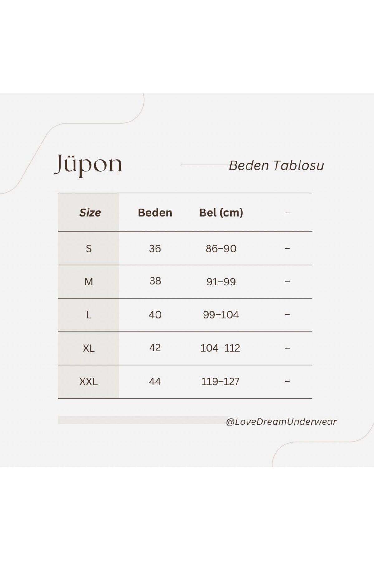 Love Dream Underwear Kadın Jüpon Mini Boy Bambu Kumaş , Etek Astarı , Yumuşak ve Esnek Yapılı görsel 7