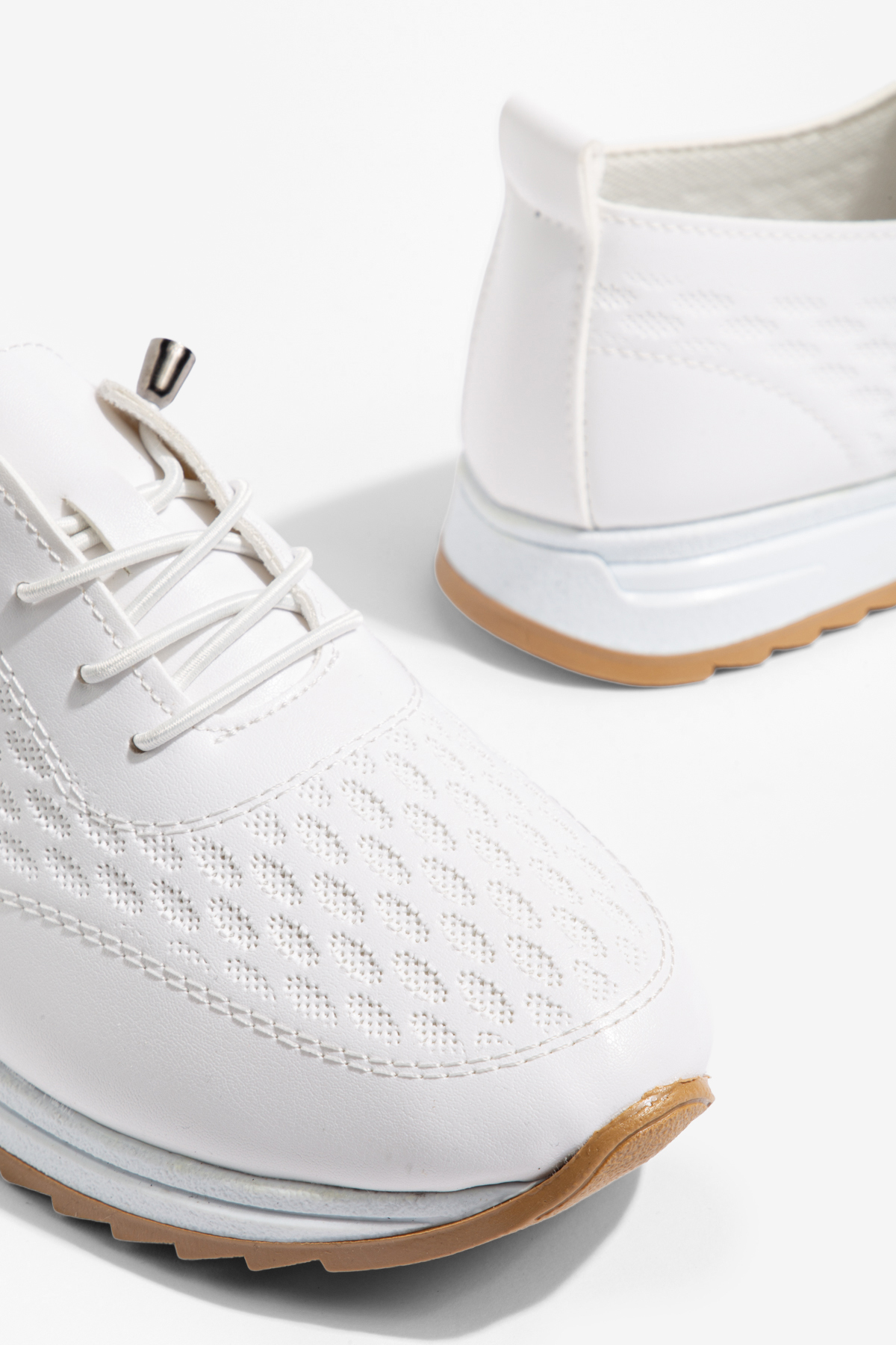 camaiore  Kadın Beyaz Spor Ayakkabı Ortopedik Taban Günlük Sneaker - Görsel 4