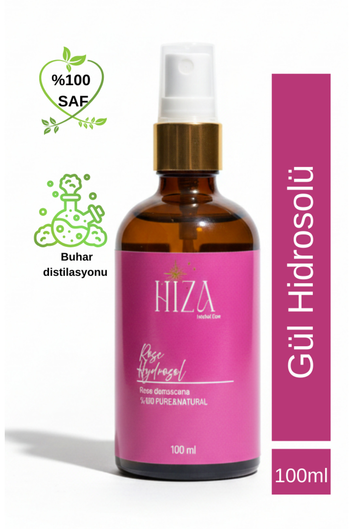 %100 SAF GÜL HİDROSOLÜ 100 ML 100 ML — HZHİD100GÜL