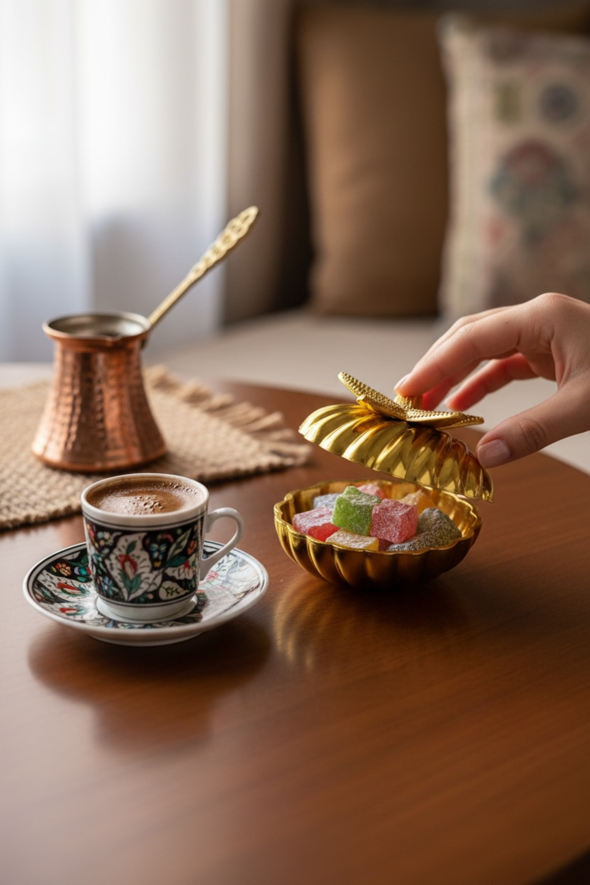 Deniz Yıldızı Şeklinde Gold Sunumluk/ Kahve Yanı Lokumluk