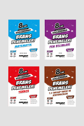 Ankara Yayıncılık 8. Sınıf Güçlendiren Branş Denemeleri Seti Türkçe Matematik...