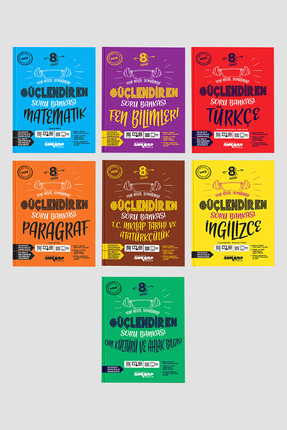 Ankara Yayıncılık 8. Sınıf Güçlendiren Soru Bankası 7’li Set Matematik Fen Tü...