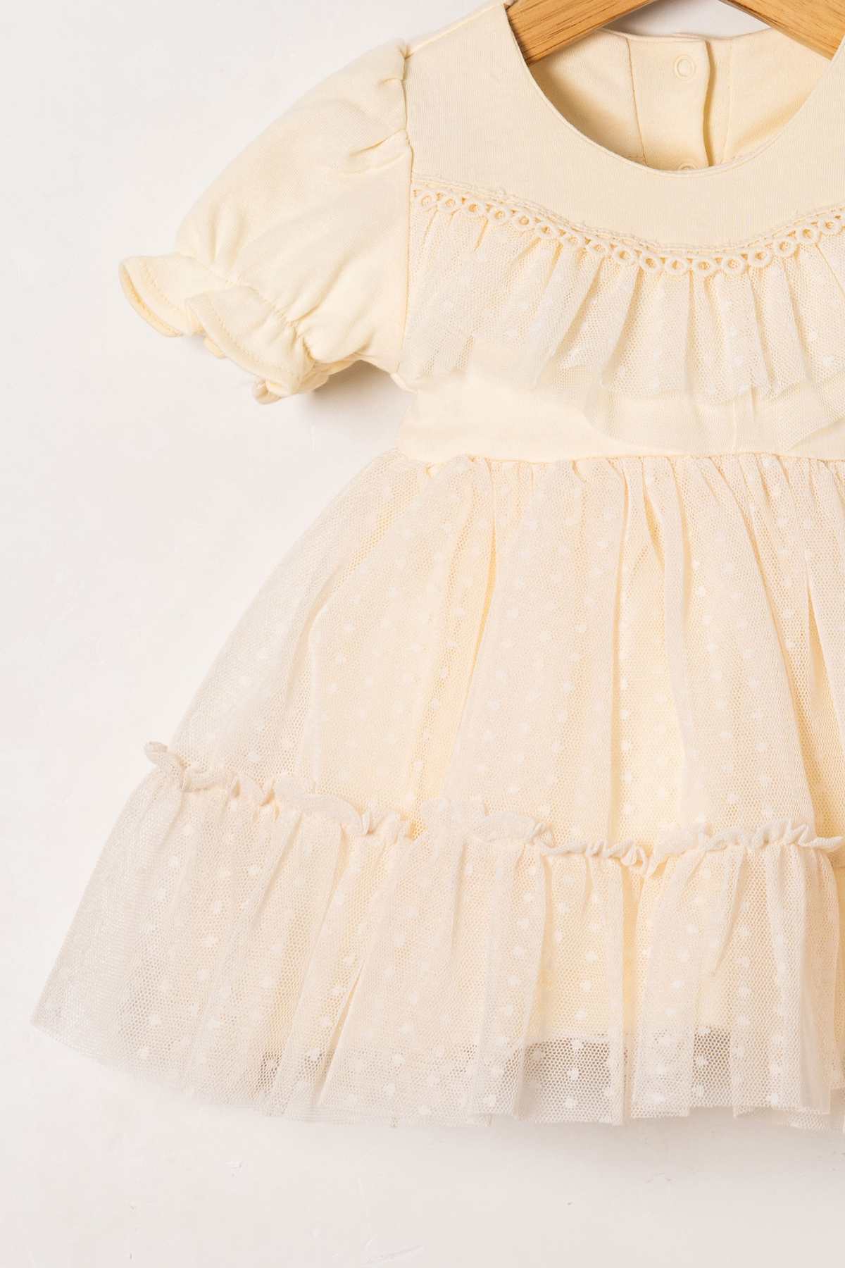 Miniday Baby Kız Bebek Mevlütlük Elbise Yazlık Bandanalı Dantelli Yeni doğan Hastane çıkışı Gelinlik Abiye 4015 fotoğrafı 4 (önizleme)