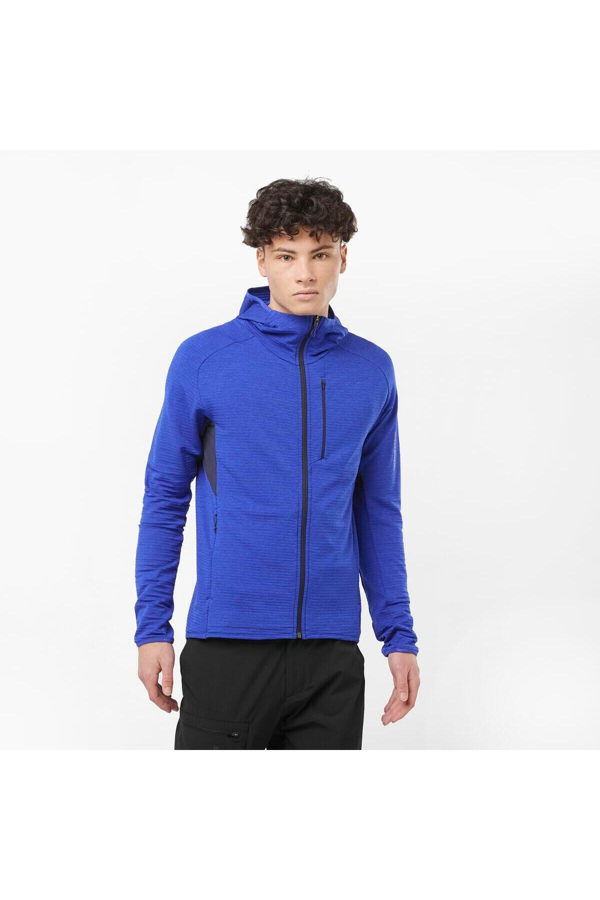 کاپشن پشمی کلاه‌دار مردانه ESSENTIAL LIGHTWARM مدل Surf The Web LC2155800 سالومون پلار سافت شل اسپرت Salomon