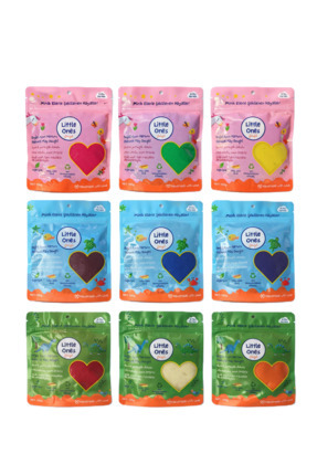 Little Ones Dough Doğal Oyun Hamuru - 9’lu Oyun Hamuru Seti 9x130 Gram - Refi...