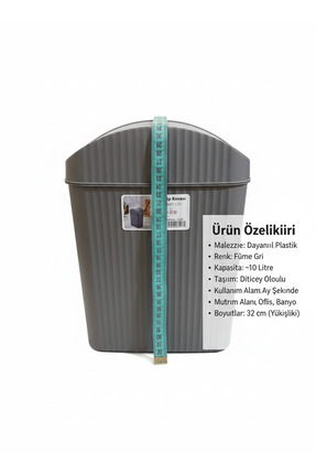 Lider MAGNESİA ÇÖP KOVASI 6,70 LT