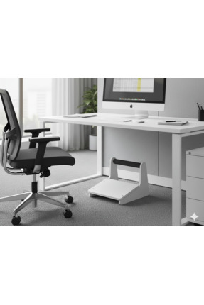 DOKTOR AHŞAP Ayak Yükseltici Destek Süngerli Dinlenme Çift Kademe BEYAZ