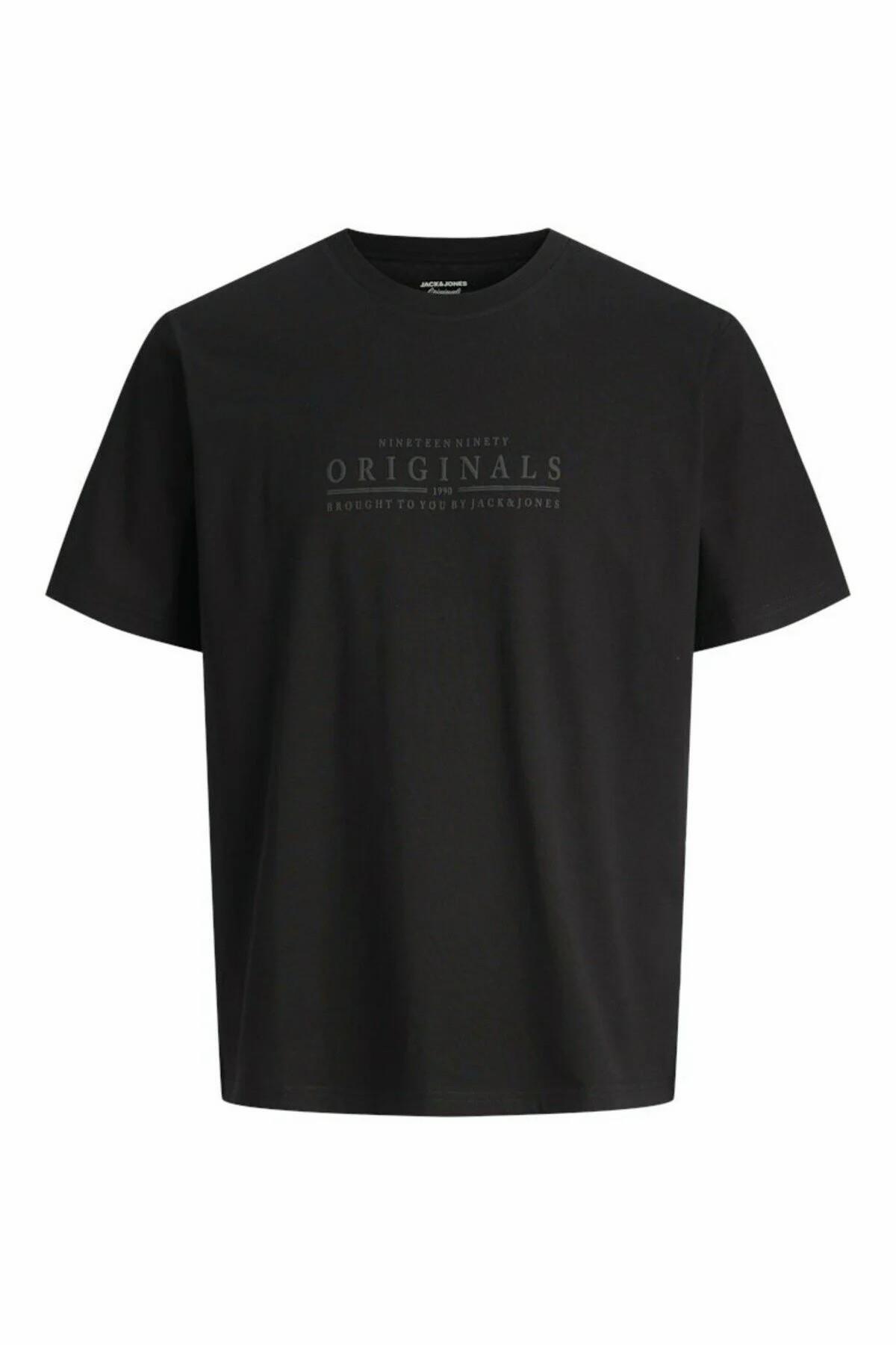 Erkek Siyah Jorcatskills Minimal Tee Crew Neck Ln T-shirt 12290315-Black