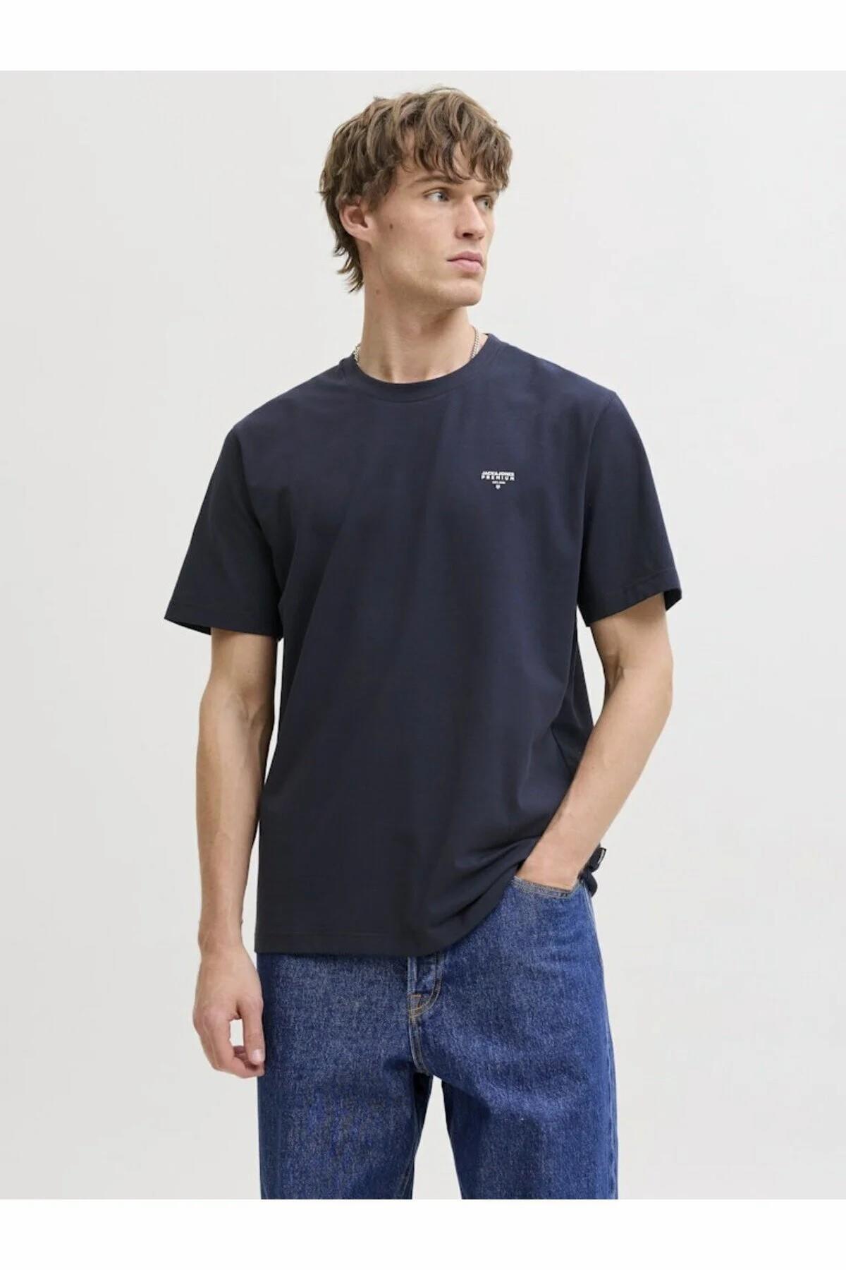 تی‌شرت مردانه طرح Jprblatyler سرمه‌ای کد ۱۲۲۹۲۳۸۳-Nightsky جک اند جونز تی شرت Jack & Jones
