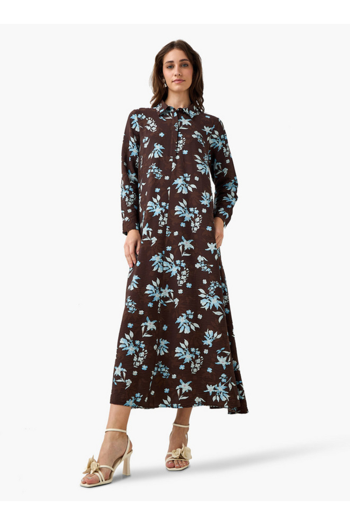 Iconic Printed Women Shirt Dress with Concealed Placket