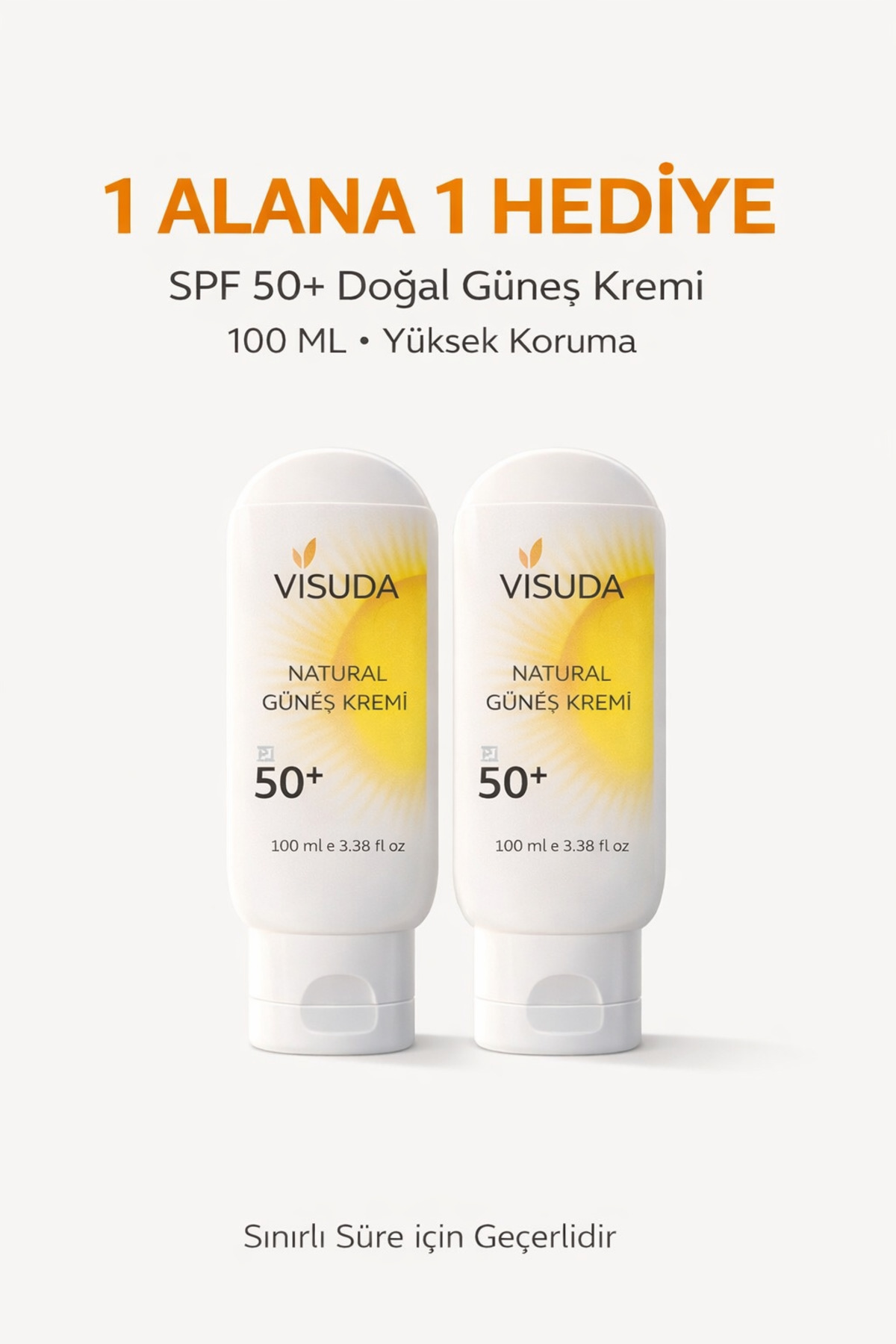 Güneş Kremi Spf 50+ Yüksek Koruma 100ML Doğal Güneş Kremi — bzkwks888