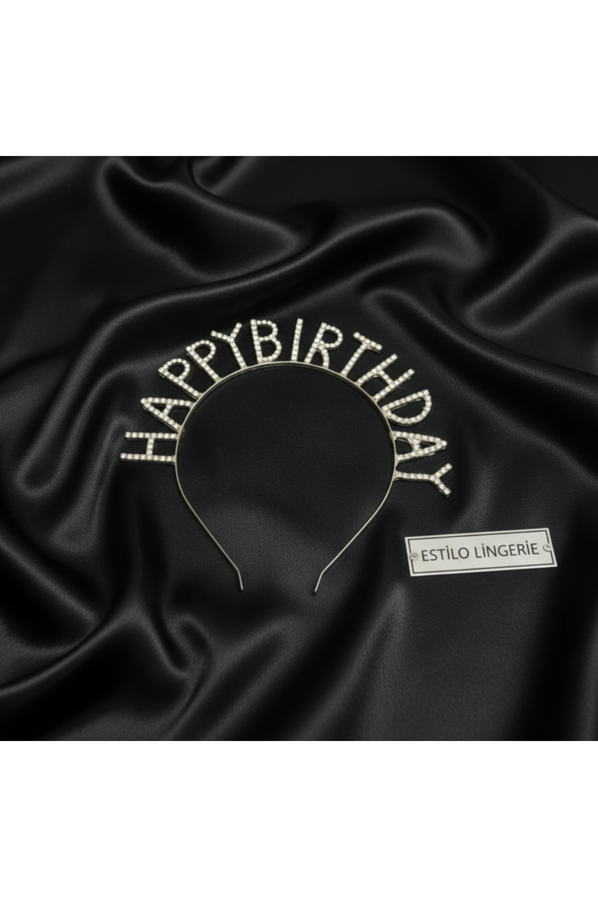 Gümüş Renk HAPPY BIRTHDAY Tacı, Doğum Günü Tacı, Parti Tacı