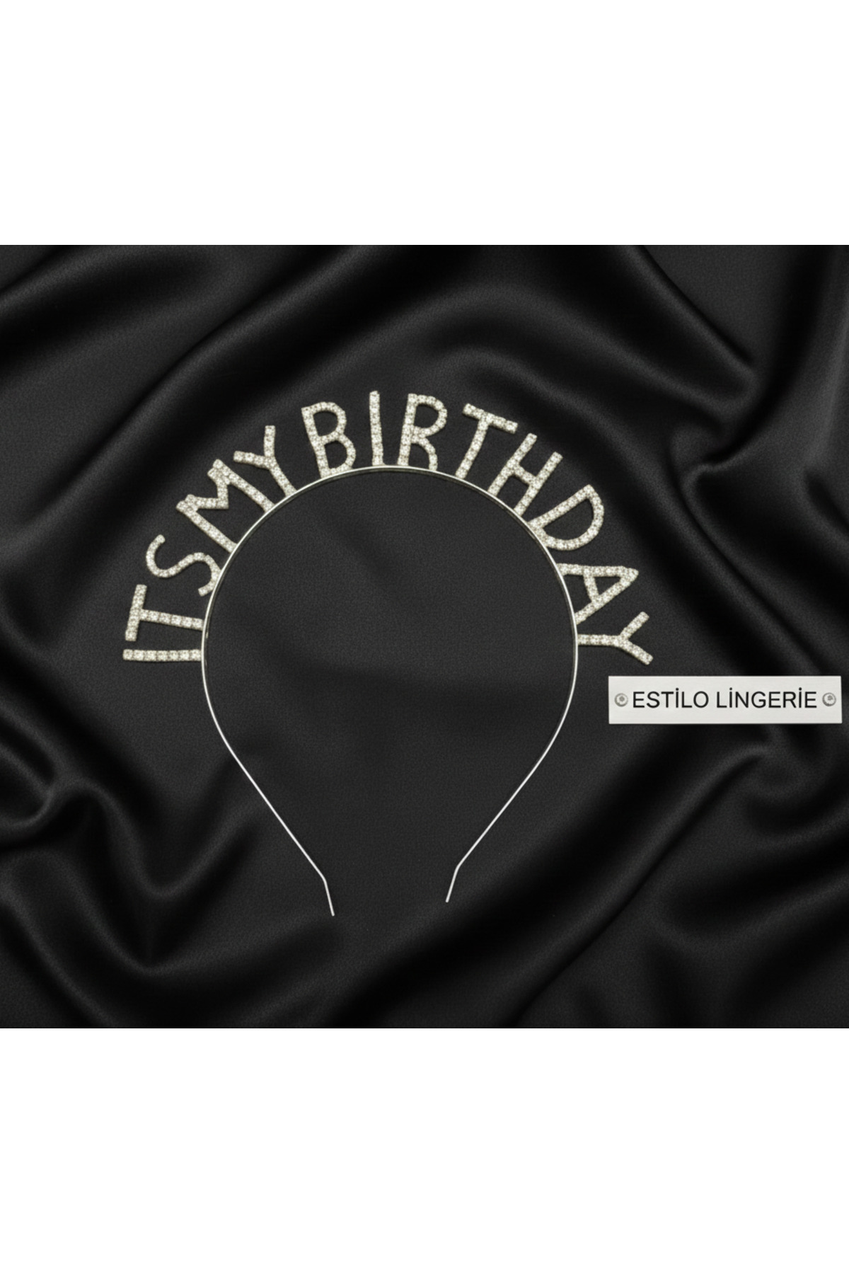 its my birthday yazılı parti tacı, Doğum Günü Tacı, Gümüş Renk Parti Tacı