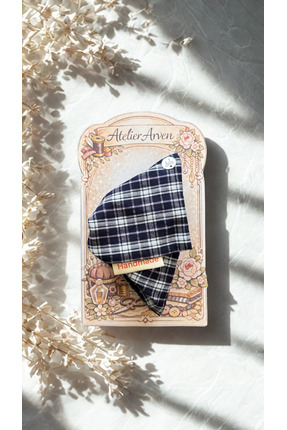 Home Lacivert Ekose Kumaş Mandal Toka