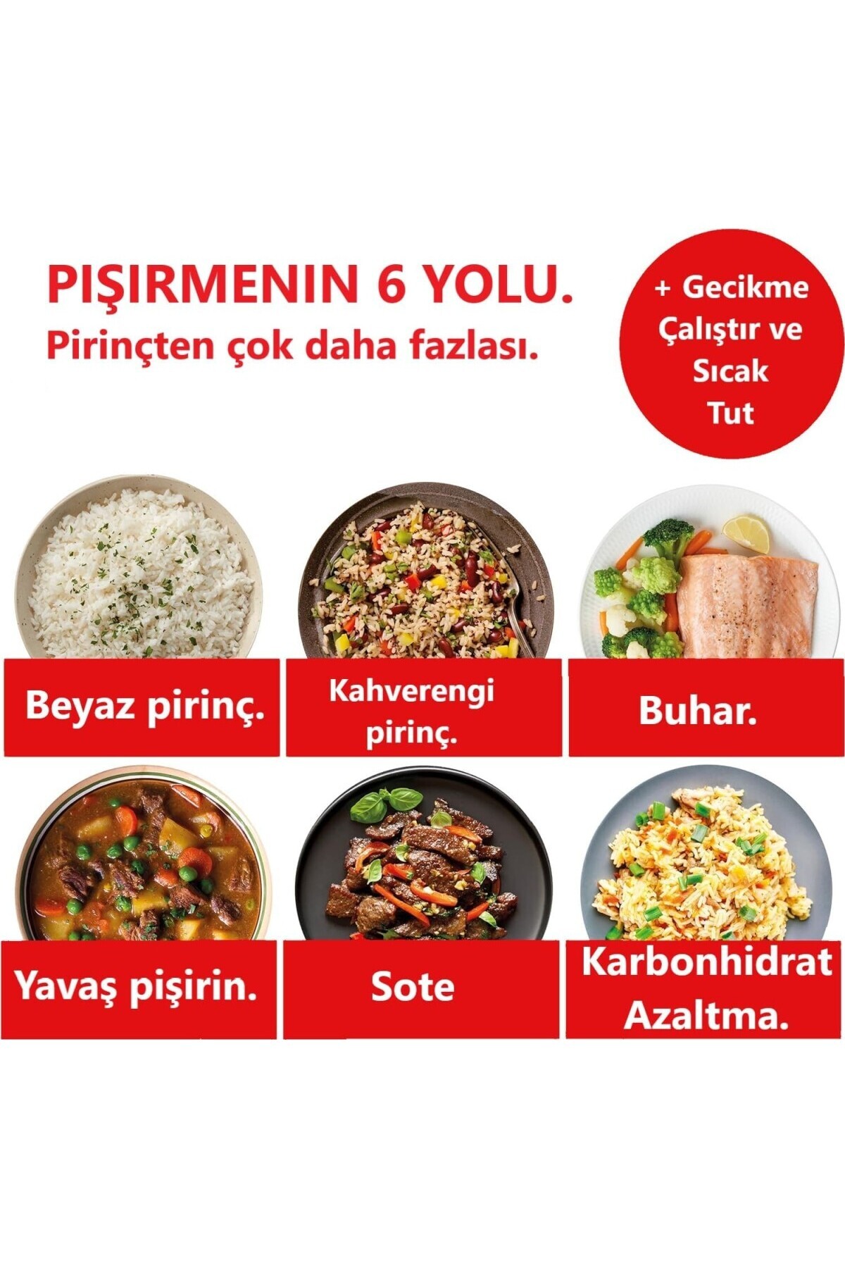 AyrStore Hızlı Pilav Pişirici ve Buharlı Pişirici - Otomatik, Buharlı Pişirici, Sote ve Kız fotoğrafı 3 (önizleme)