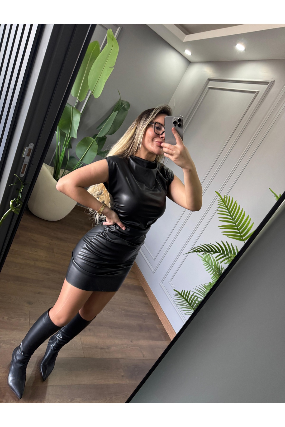 AKÇA  Deri elbise - Görsel 2