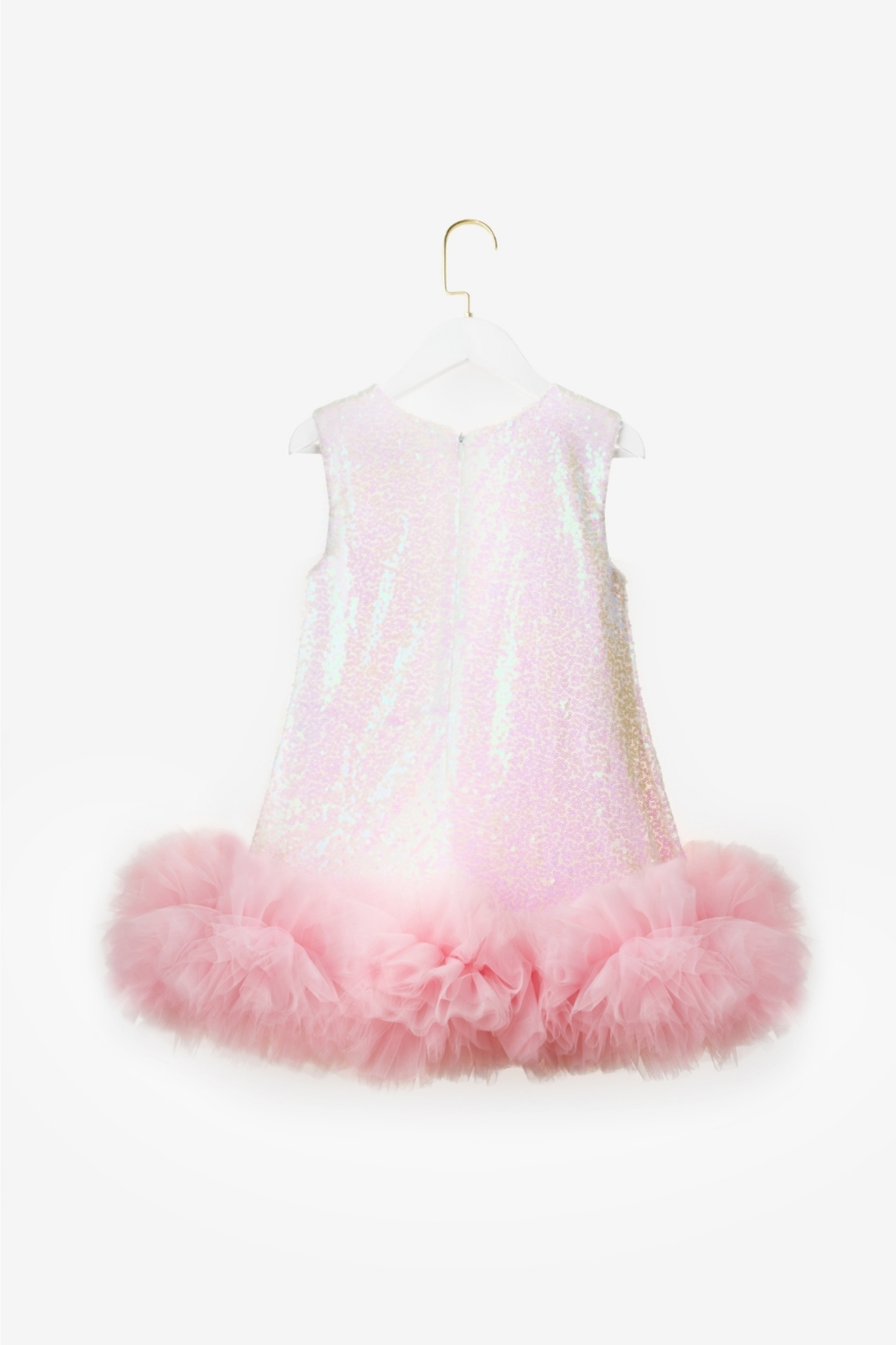 Le Mabelle Beyaz Fırfır Detaylı Pullu Kız Bebek Elbise - Dakota fotoğrafı 2 (önizleme)