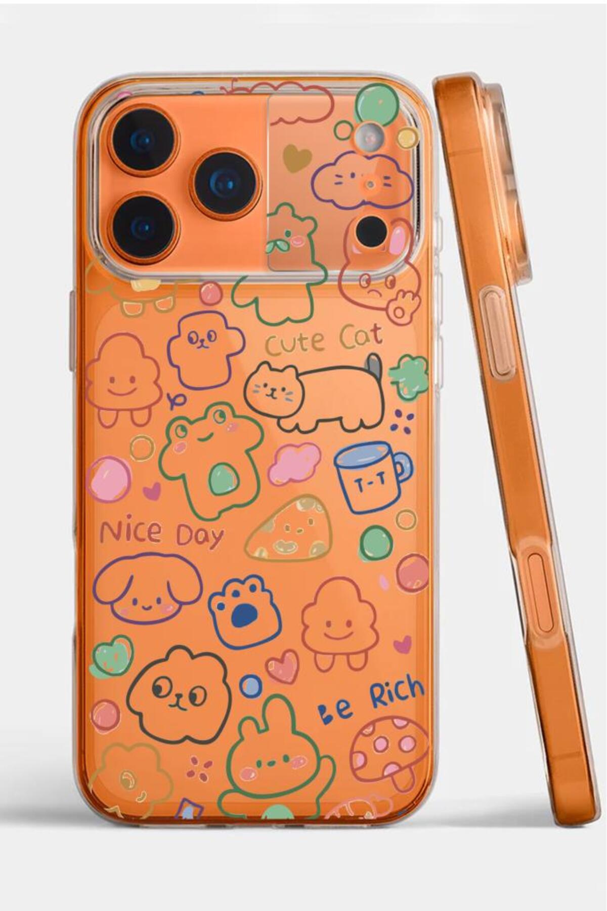 Iphone 17 Pro Compatible Patterned Clear Silicone Case