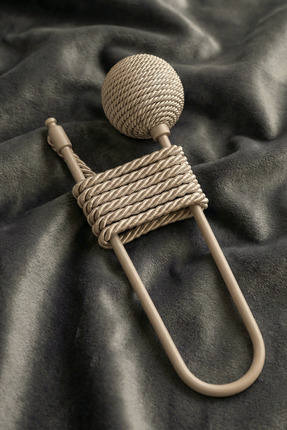 MEFAKS TEKSTİL Modern Vizon Hayalet Perde Tutucu | Kornişe Takılan Topuzlu Ko...