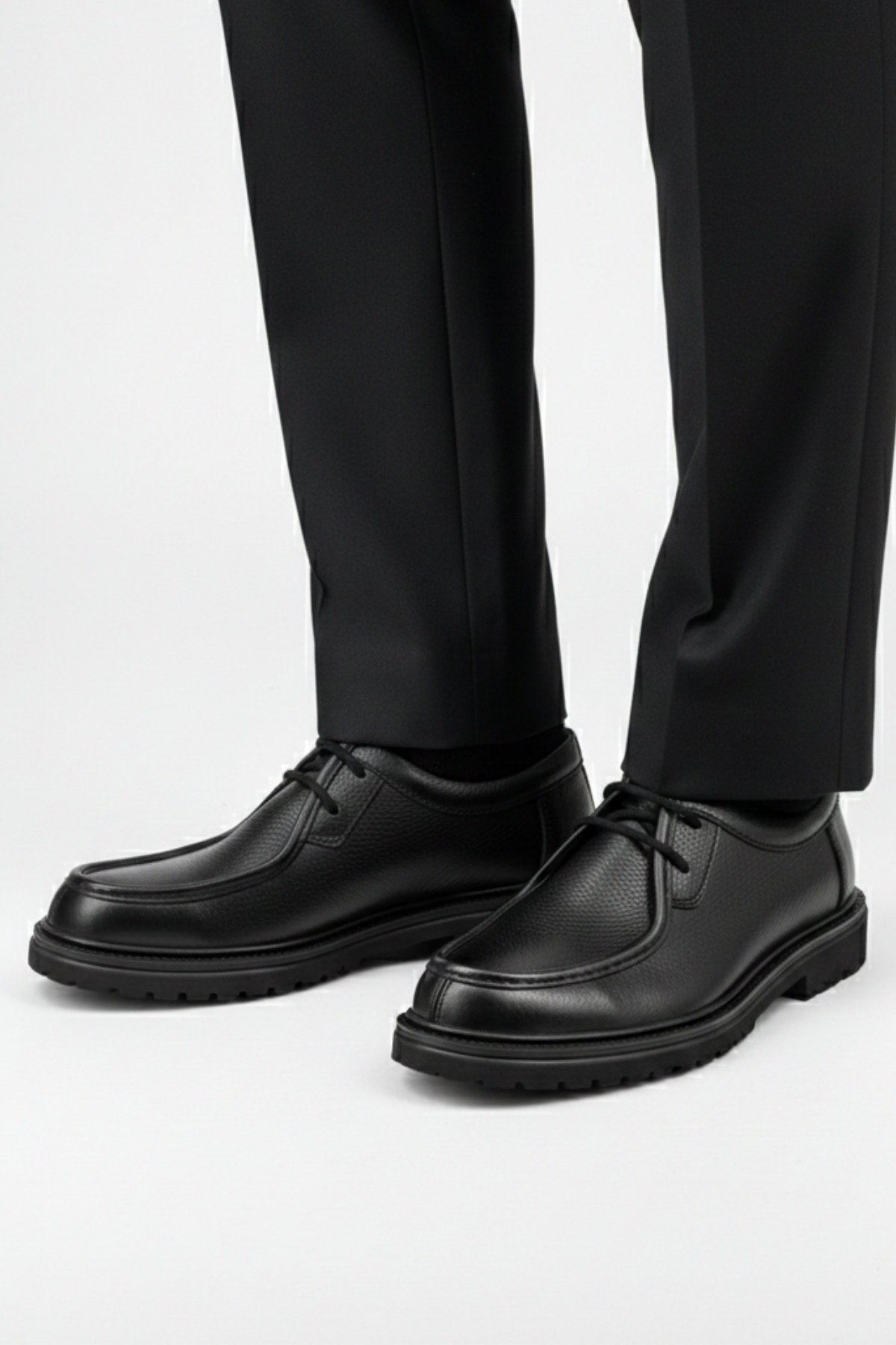 LUSIVE  %100 Hakiki Deri Siyah Günlük Rahat Klasik Erkek Ayakkabı LUASS28AL0043 - Görsel 3