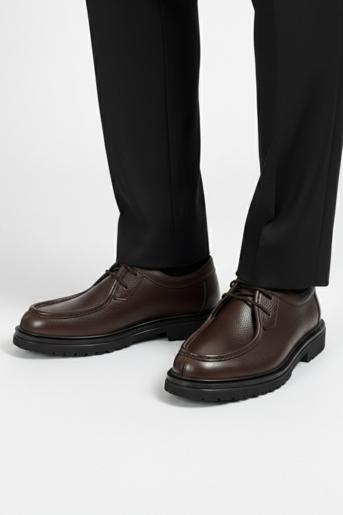 LUSIVE  %100 Hakiki Deri Kahverengi Günlük Rahat Klasik Erkek Ayakkabı LUASS28AL0043 - Görsel 3