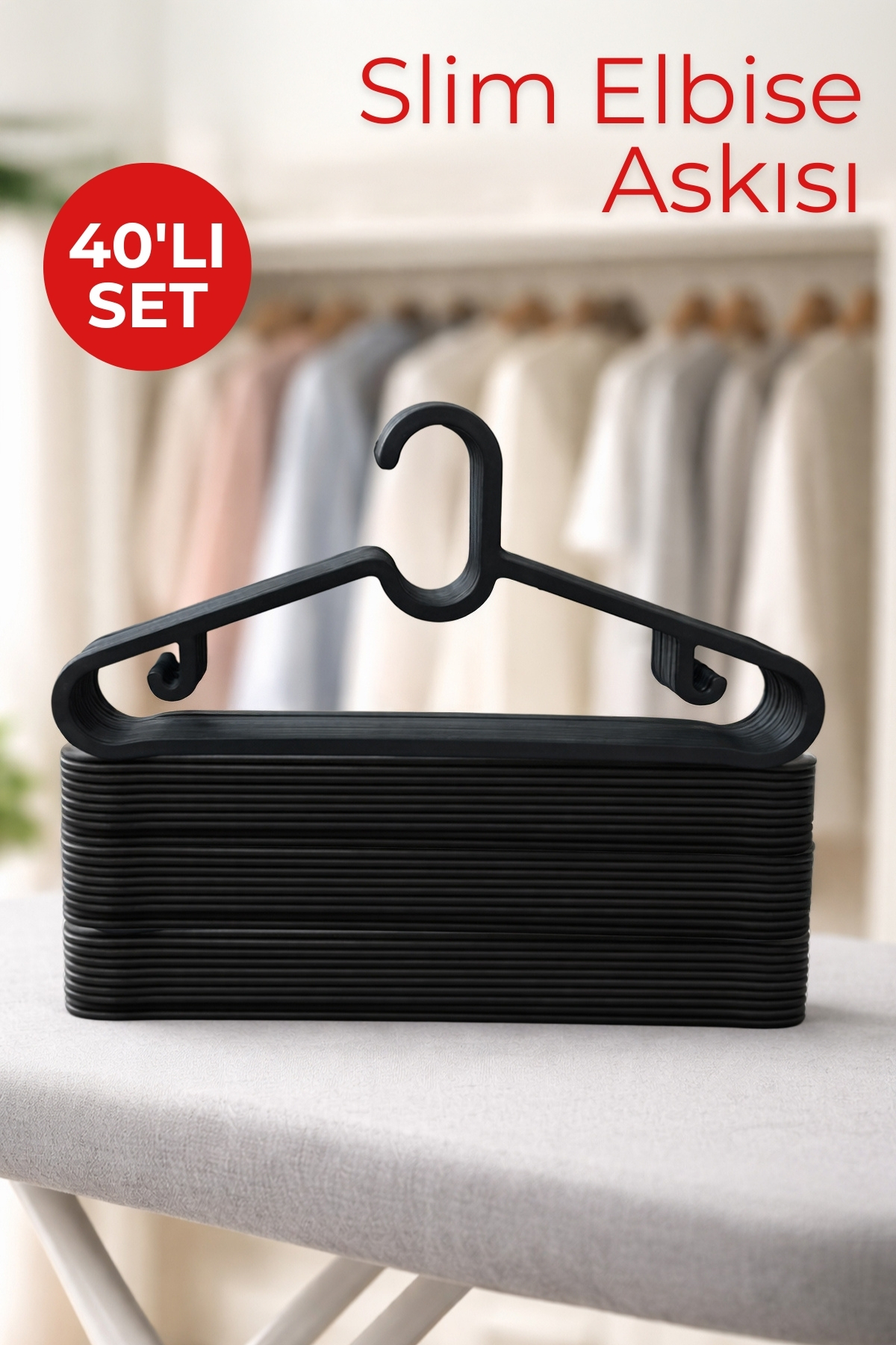 40 Pieces of Slim Clothes Hanger - Flexible and Durable Clothing Hanger