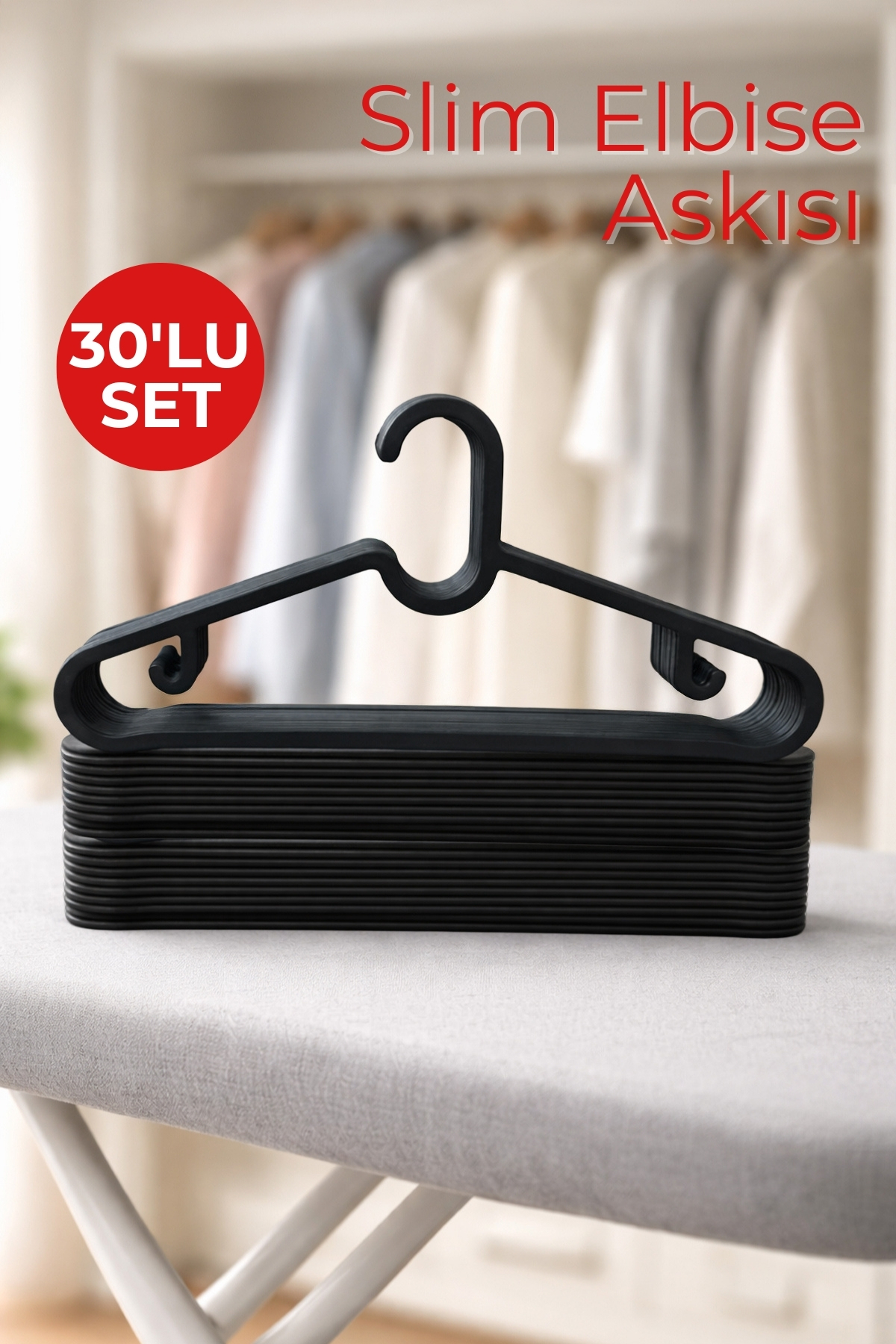 Nandy Home 30 komada tankih vešalica za odeću - Elastično i izdržljive vešali...