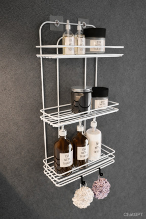 EVA METAL TASARIM Ömür Boyu Paslanmaz Yapışkanlı Düz Banyo Düzenleyici Şampua...