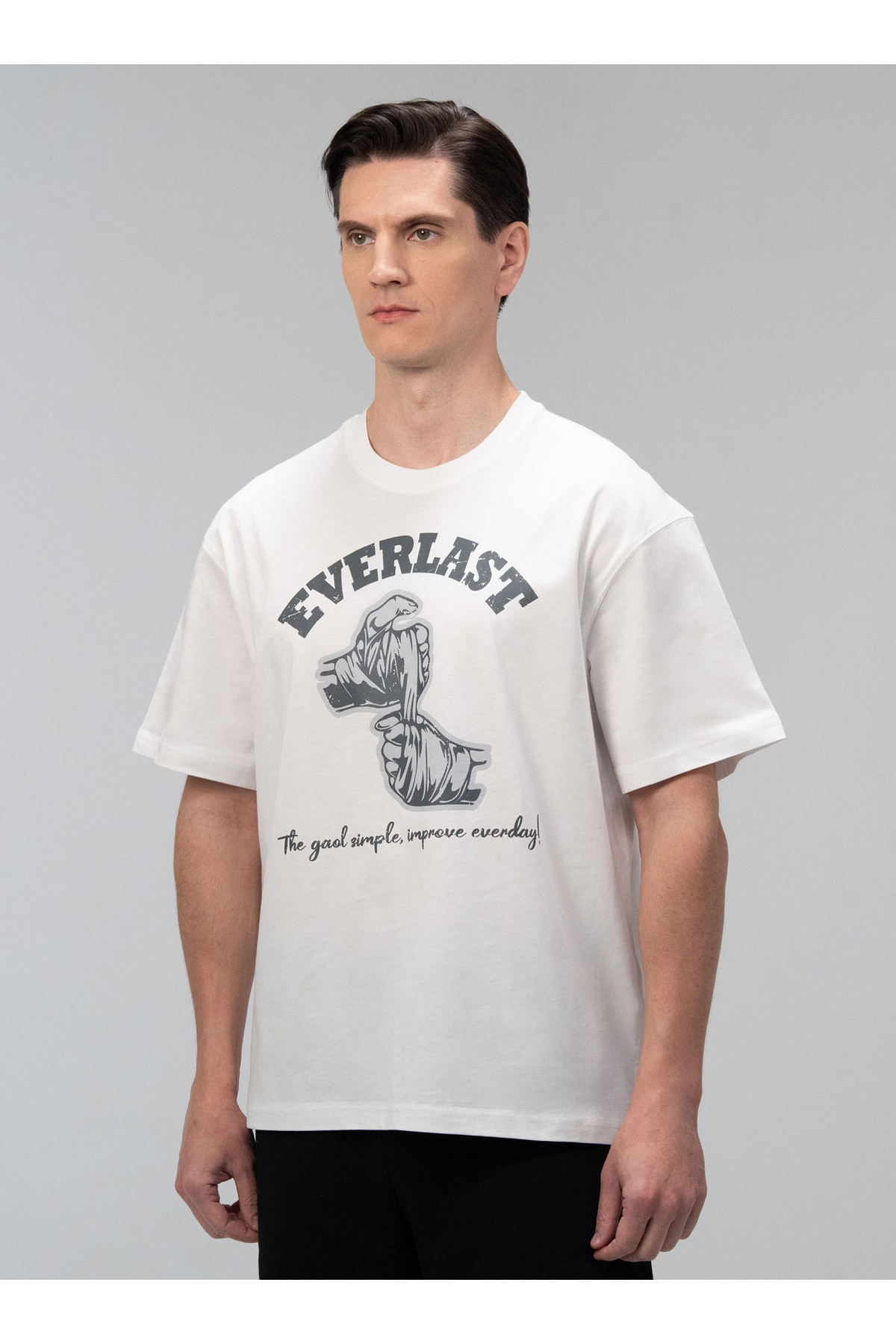 EVERLAST Graphic Collection Comfort Fit Beyaz Erkek Tişört görsel 2