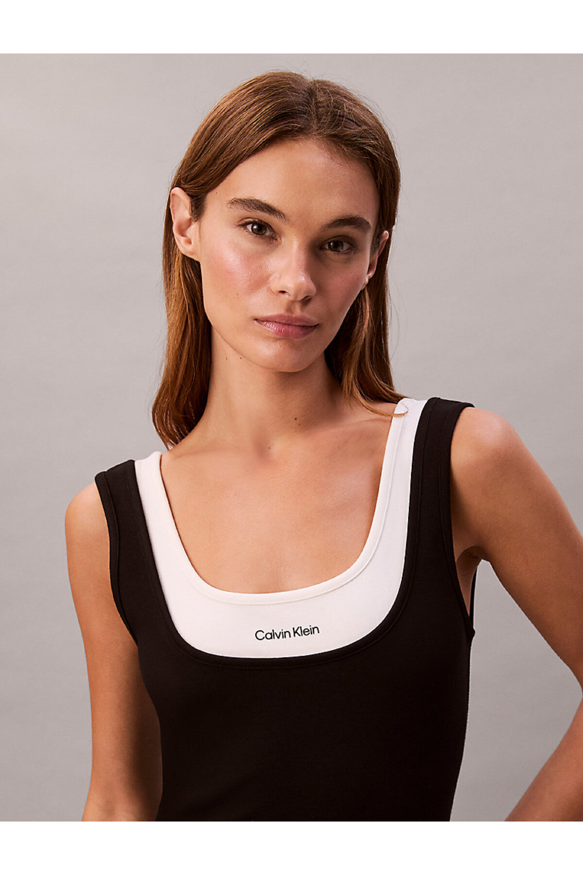 Calvin Klein  CK Kadın SL Interlock Midi Elbise - Görsel 6