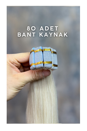HalitCan HairKing 70 CM Özbek Mikrobant Saç Pearly White 200 GR %100 Gerçek İ...