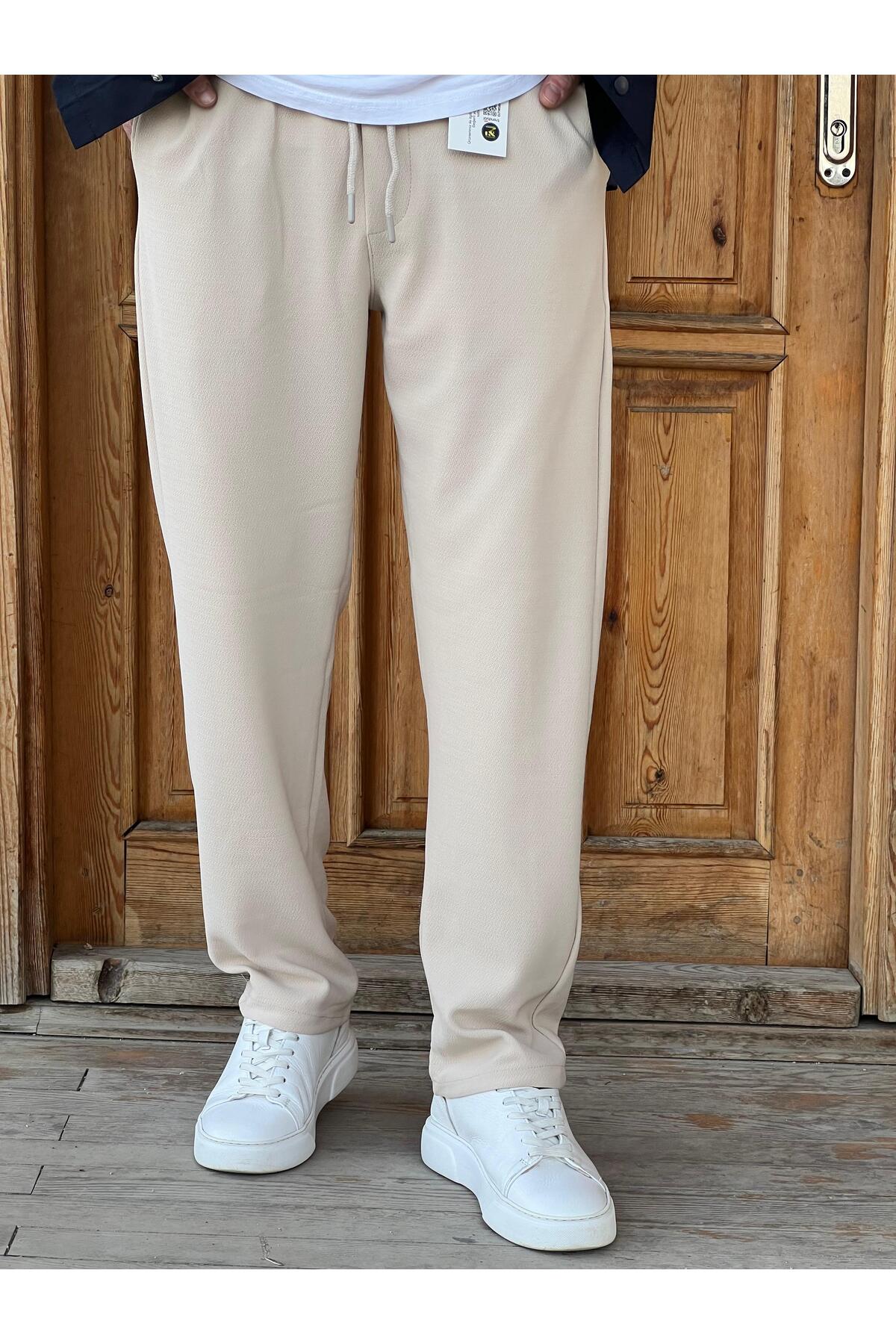 ElitWear  Yeni Sezon Erkek Rahat Kalıp Beli Lastikli ve İpli Jogger Pantolon - Görsel 4