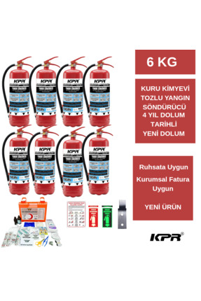 KPR YANGIN APARTMAN YÖNETİMİNE ÖZEL 6 KG KURU KİMYEVİ TOZLU YANGIN SÖNDÜRME T...