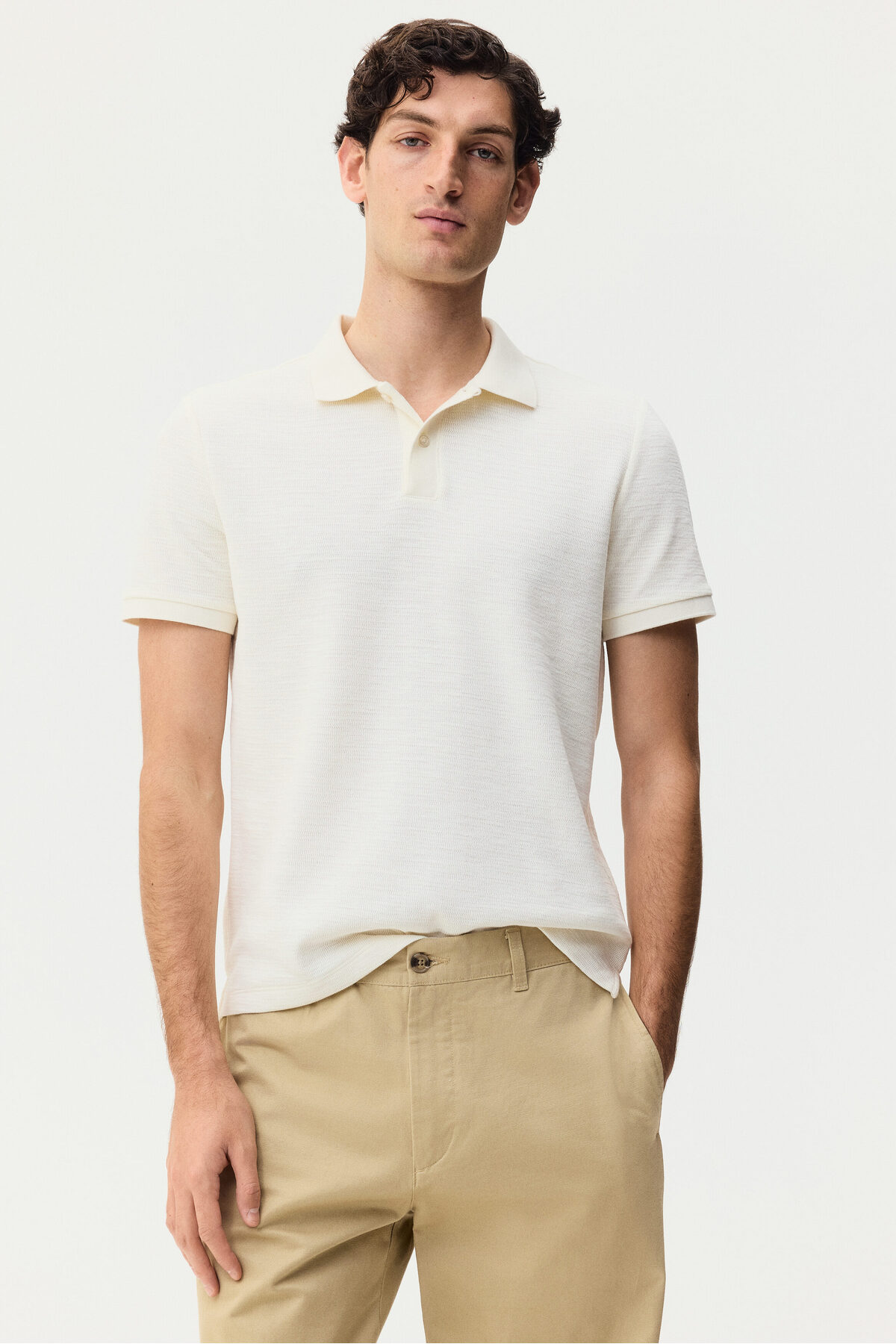 پیراهن یقه دار بافتنی ژاکارد اسلیم فیت اچ اند ام پولوشرت H&M