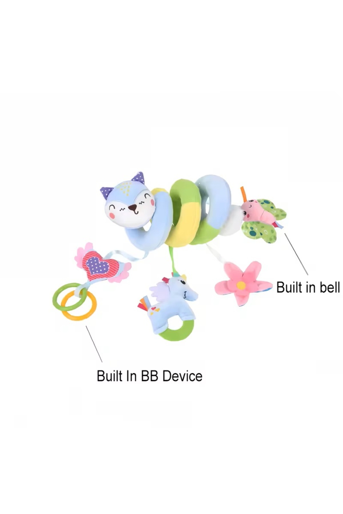 Schulzz Figürlü Yenidoğan Bebek Puset Beşik Yatak Çıngırağı Bebek Arabası Uyumlu Duyusal Oyuncaklar fotoğrafı 3 (önizleme)