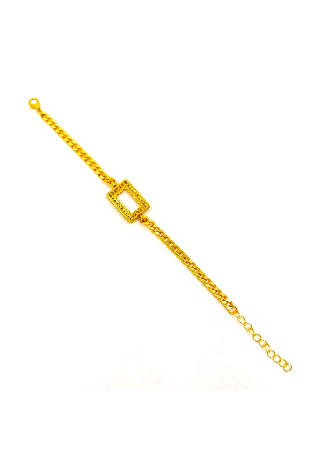 Parılda  Premium Altın Kaplama Kristal Çerçeveli Gurmet Gramlı Kadın Bileklik - 1 Gram Külçe Uyumlu - Görsel 5