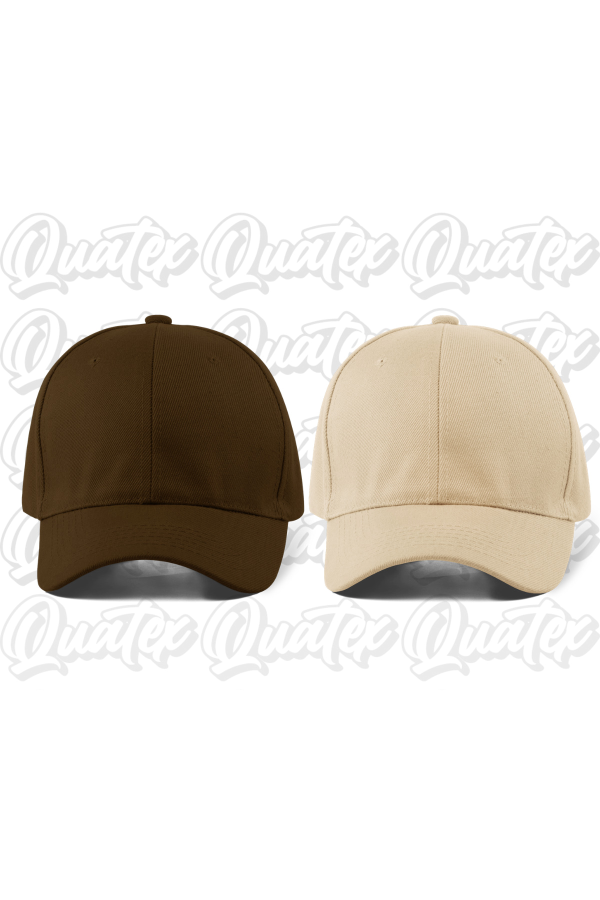QUATEX Basic Şapka 2'li Paket, Krem Ve Kahverengi %100 Pamuk Gabardin Unisex Model