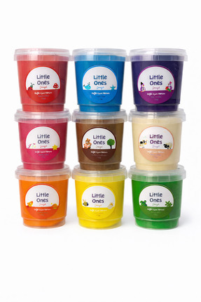 Little Ones Dough Doğal Oyun Hamuru - 9’lu Renkli Oyun Hamuru Seti 9x130 Gram...