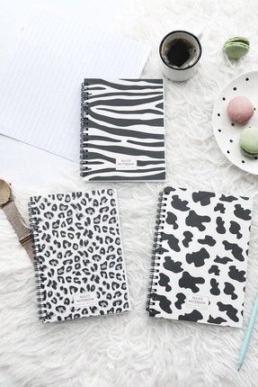 Happy Notes A5 Spiralli Karton Kapak Çizgili Okul Defteri 80 yaprak 3'lü Set ...