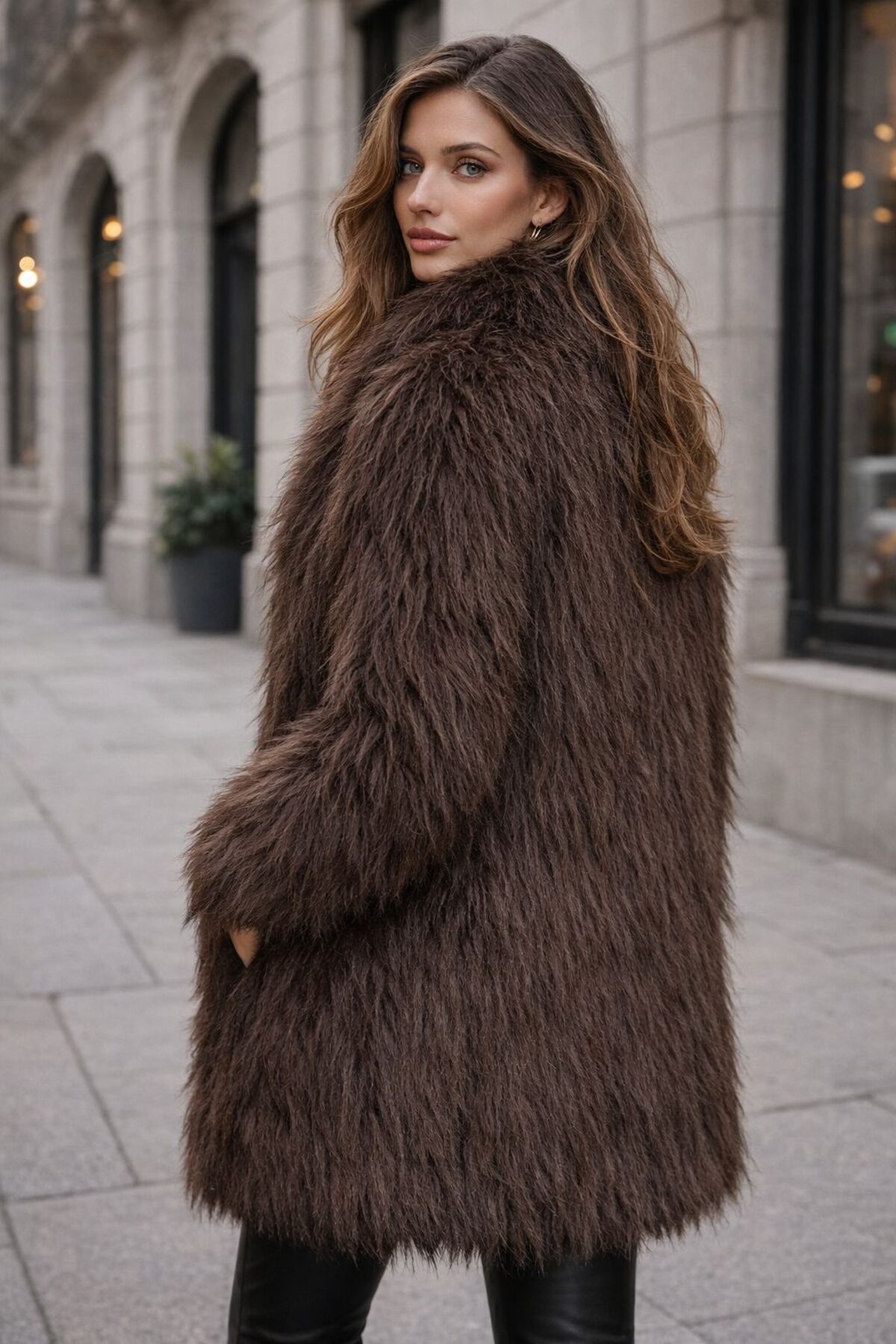 CLASSYY BUTİK  Astarlı Çıtçıtlı Kadın Kürk - Görsel 2