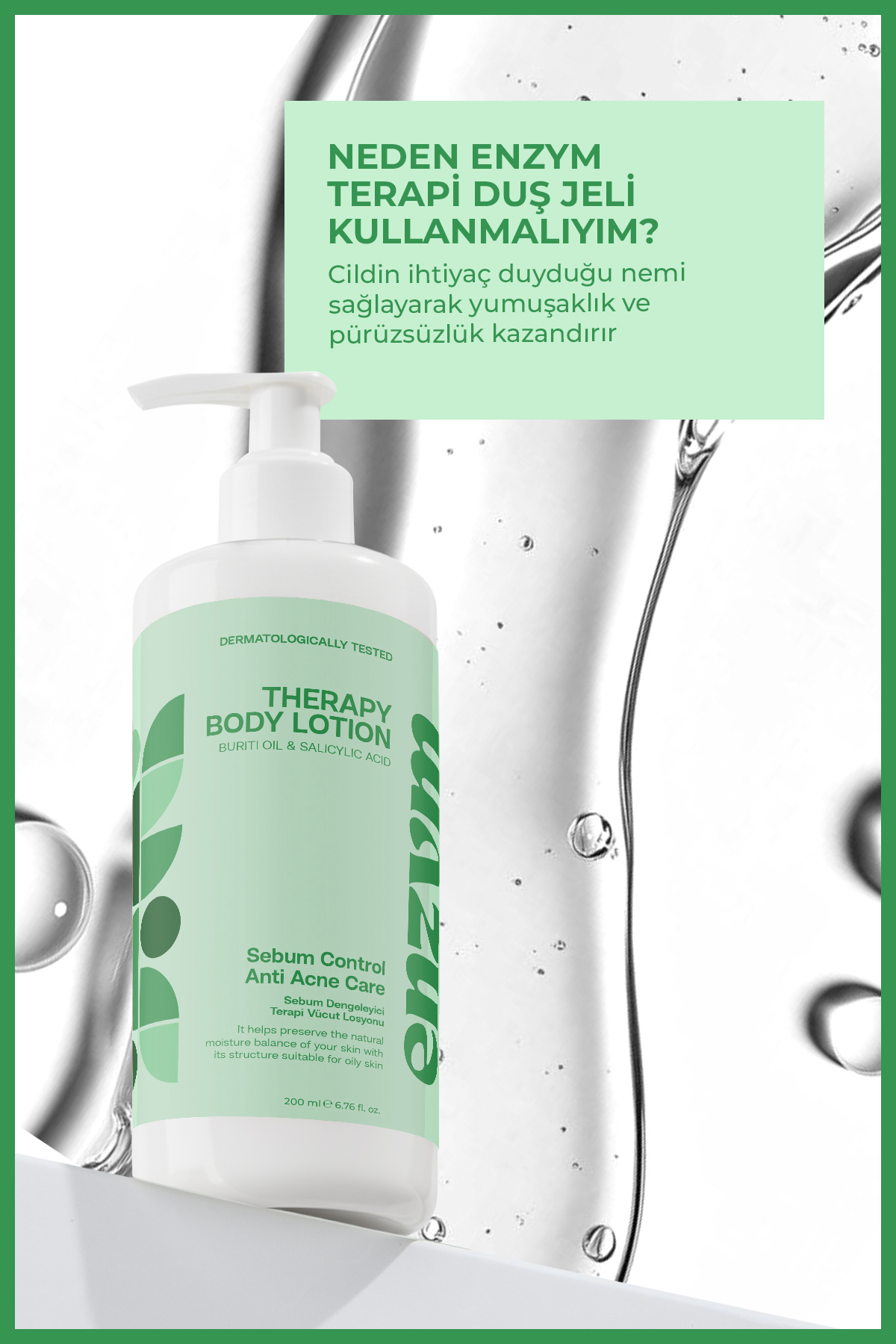 Yağlı Ciltlere Özel Akne Karşıtı, Sebum Dengeleyici Vücut Losyonu 200 ml (Salisilik Asit) — NC00098 — تصویر 2 از 4