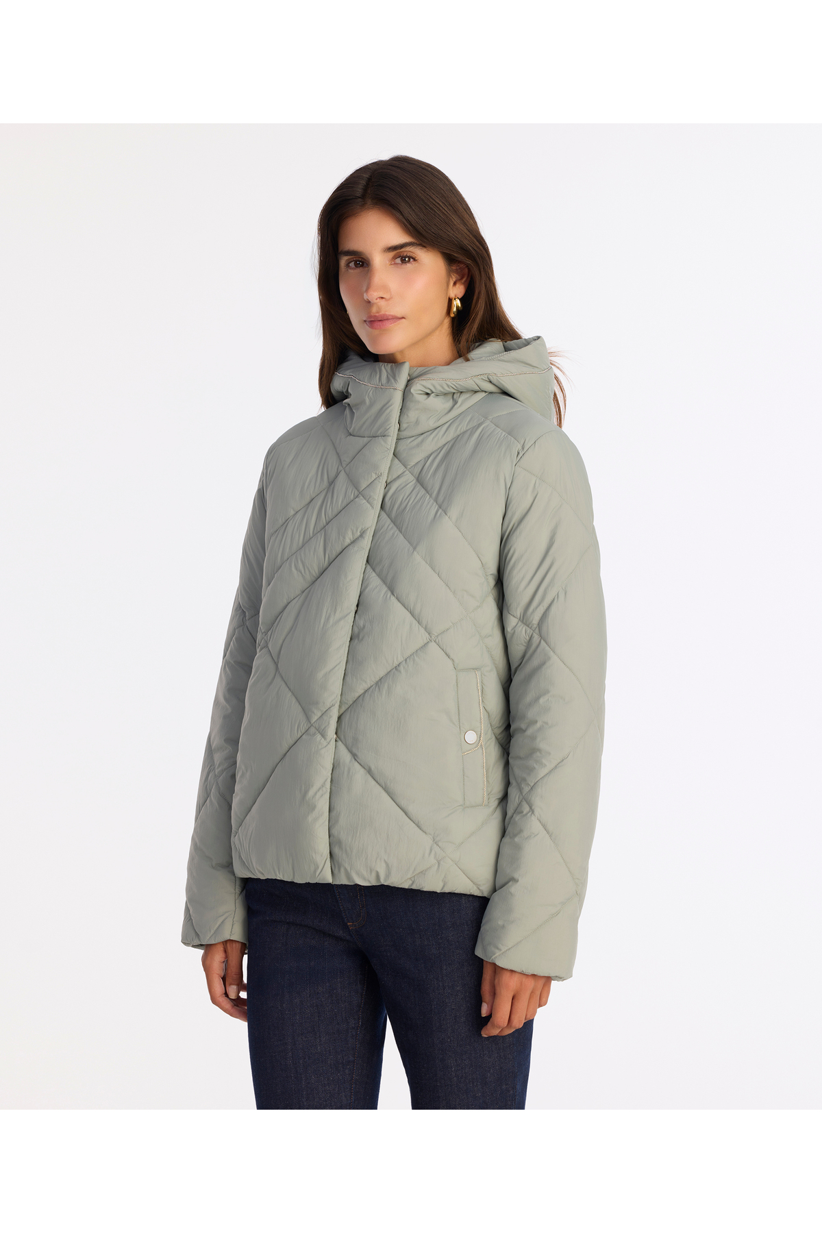 Yargıcı  Regular Kapüşonlu Yaka Uzun Kol Mont - Görsel 4