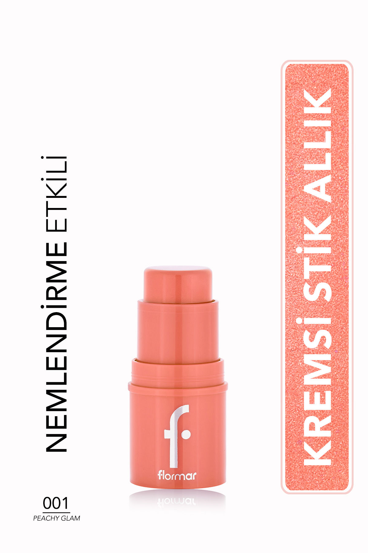 Flormar To Go Işıltılı & Doğal Bitişli Yoğunluğu Ayarlanabilir Kremsi Stick Allık 001 Peachy Glam - Fiyatı, Yorumları