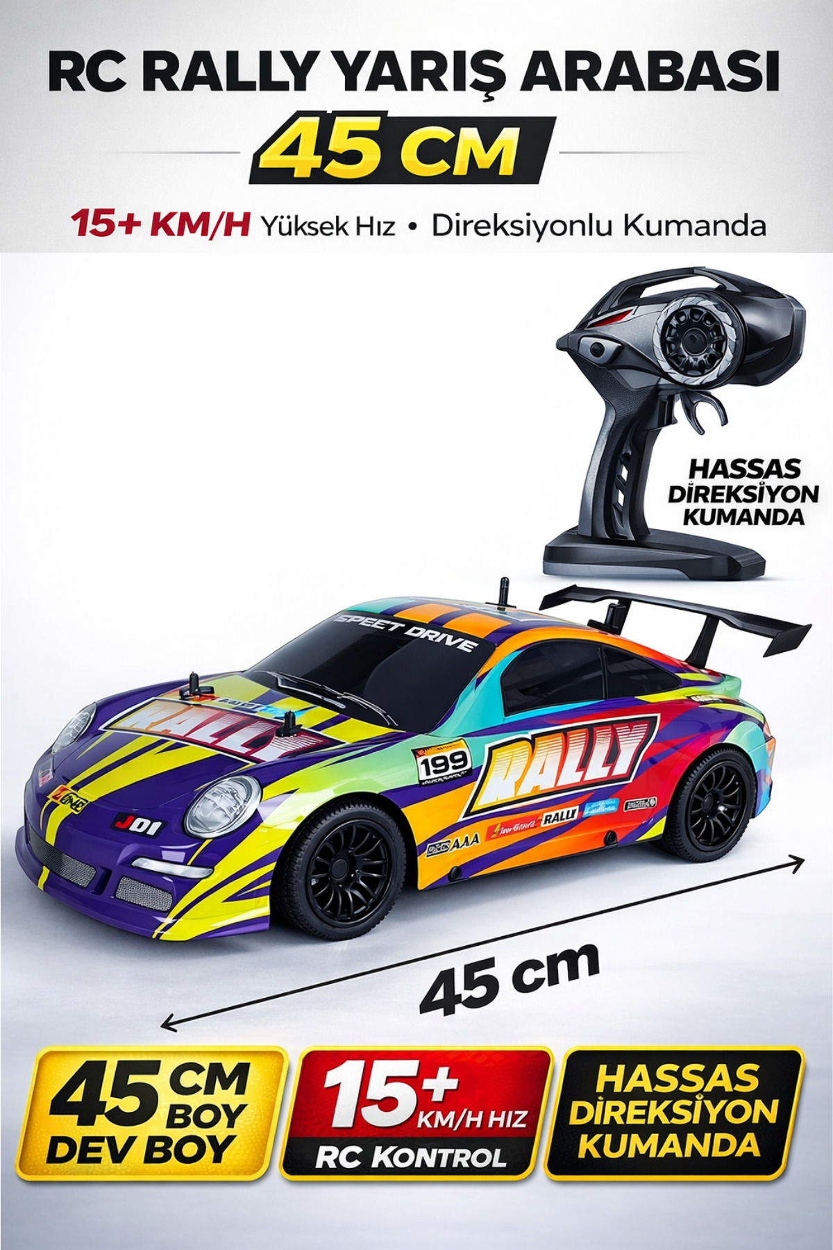 TRENDZONE Uzaktan Kumandalı Full Fonksiyon Şarjlı 15+ Km/h Yüksek
