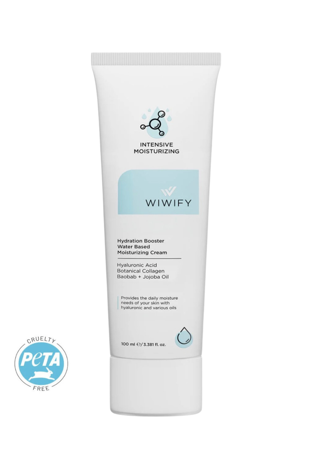 WIWIFY Su Bazlı Yoğun Nemlendirici Yüz Kremi 100 ml Tüm Cilt Tipleri 24 Saat ...