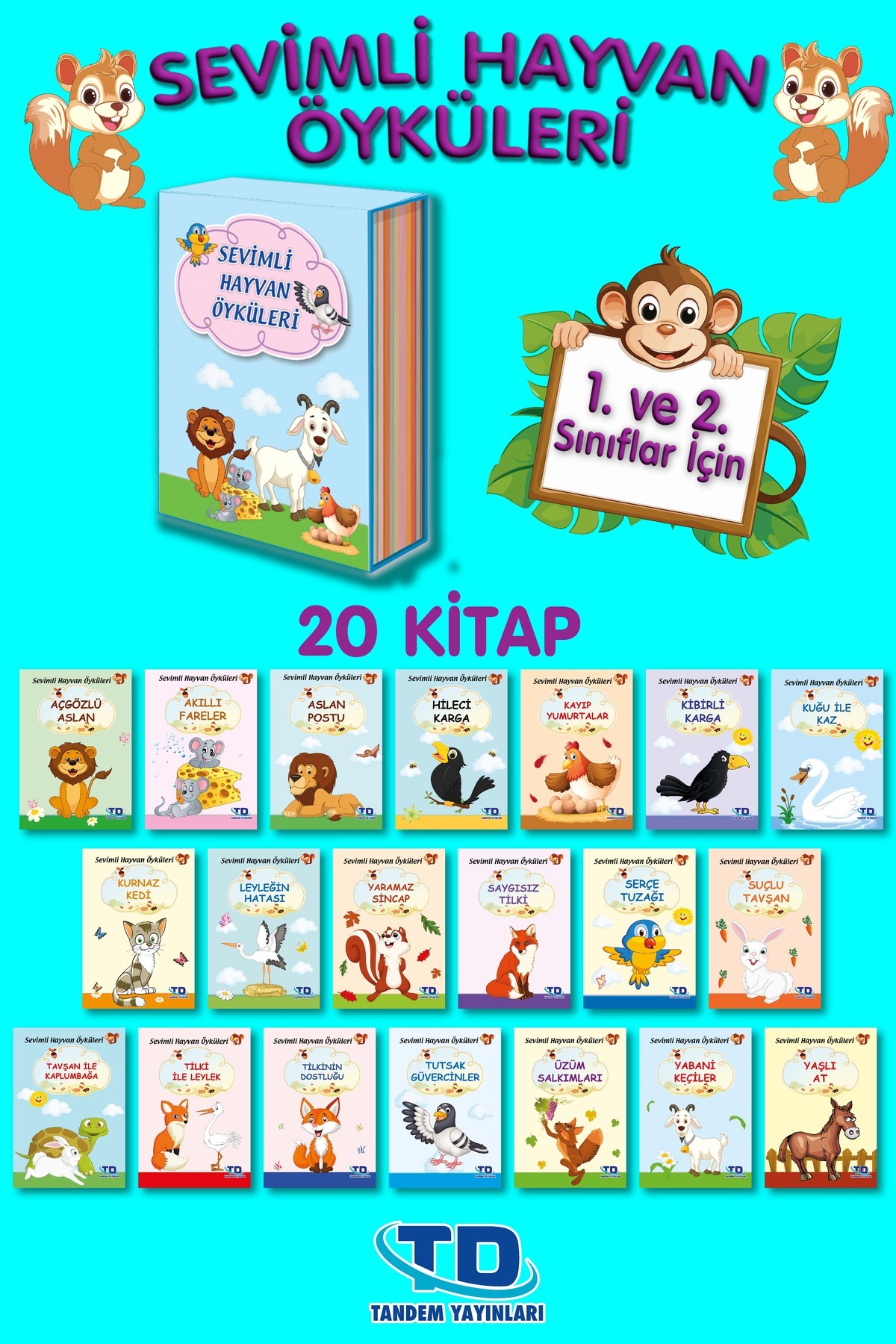 Tandem Yayınları SEVİMLİ HAYVAN ÖYKÜLER 20 KİTAP fotoğrafı 2 (önizleme)